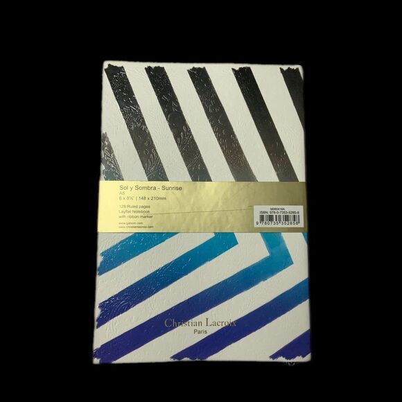New! Christian Lacroix Sol Y Sombra Sunrise Blue‎ Embossed Paseo Notebook 128pgs - Picture 9 of 12